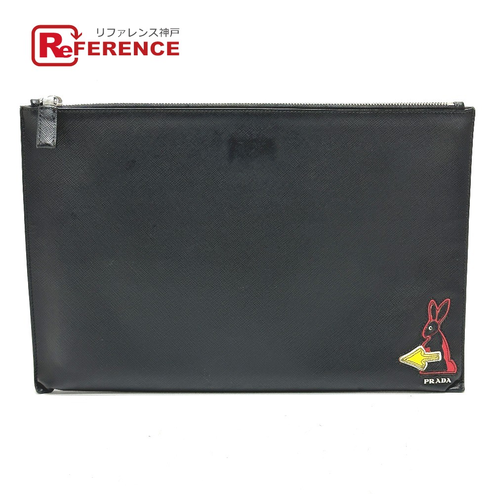 PRADA クロコ サフィアーノレザー　　セカンドバッグ AB 4224l230014-1.jpg