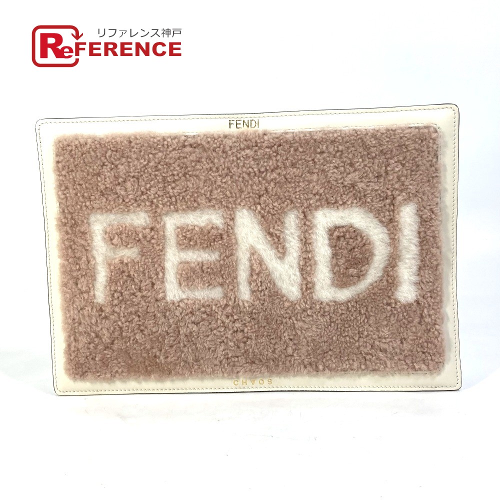 FENDI フェンディ  7AR921 CHAOS カオス コラボ ロゴ PCカバー パソコンカバー IPADカバー パソコンステッカー シール  雑貨 レザー /ファー レディース ピンク 【中古】