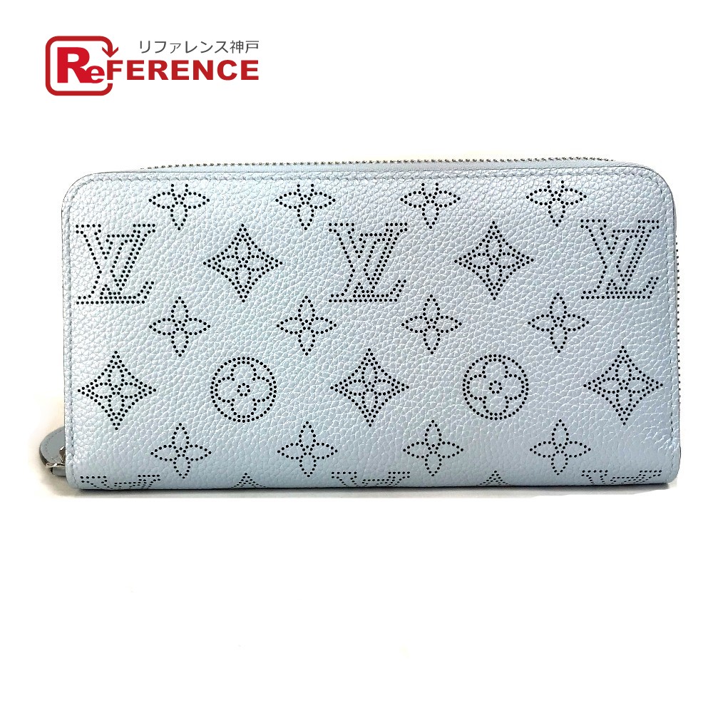 LOUIS VUITTON ルイヴィトン M82197 モノグラムマヒナ ジッピーウォレット ラウンドファスナー 長財布 モノグラムマヒナ レディース ブルー 【中古】