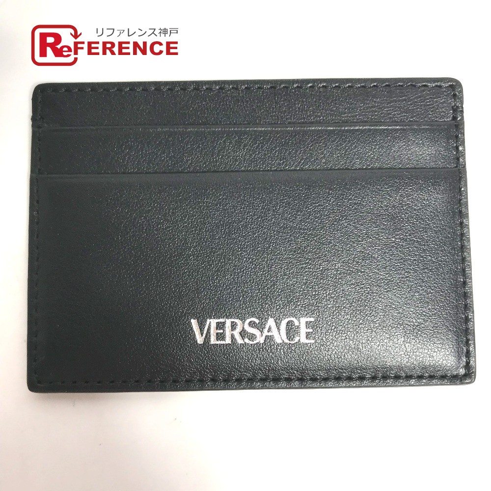 未使用　VERSACE　ヴェルサーチ　サンシャイン　メデューサ　ロゴ　名刺入れ ヴェルサーチ カードケース 名刺入れ ラメドゥーサ ブラック