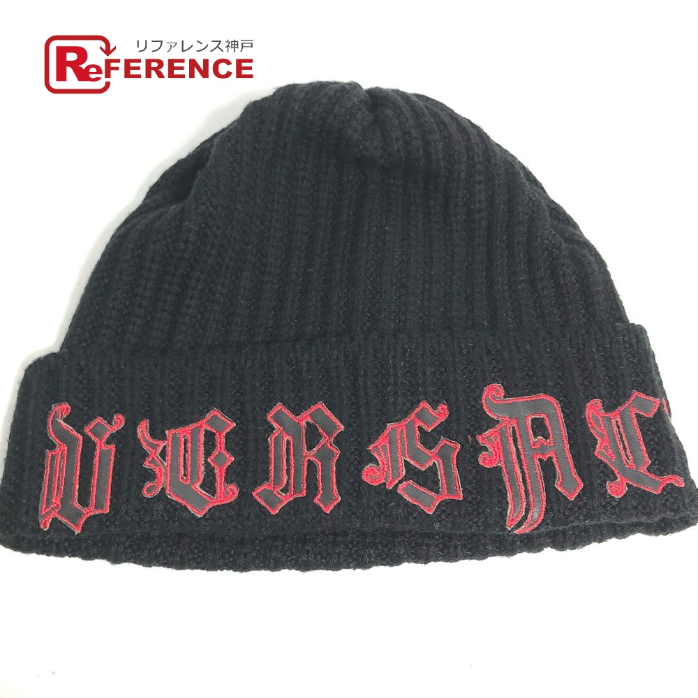 専用新品 Versace Macro Logo Virgin Wool ニット帽 104083-23496-19-1w.jpg