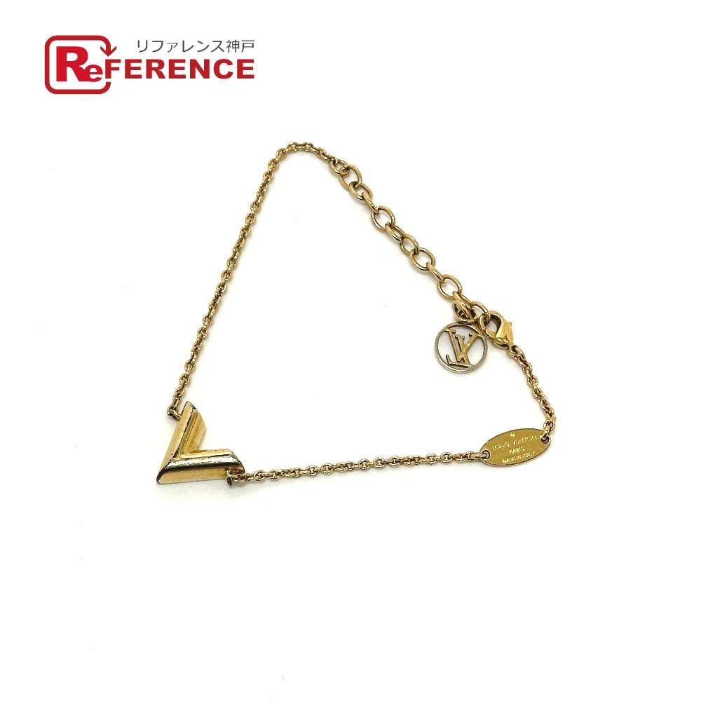 LOUIS VUITTON ルイヴィトン M61084 アクセサリー ブラレス エッセンシャルV チェーン ブレスレット メタル レディース ゴールド 【中古】