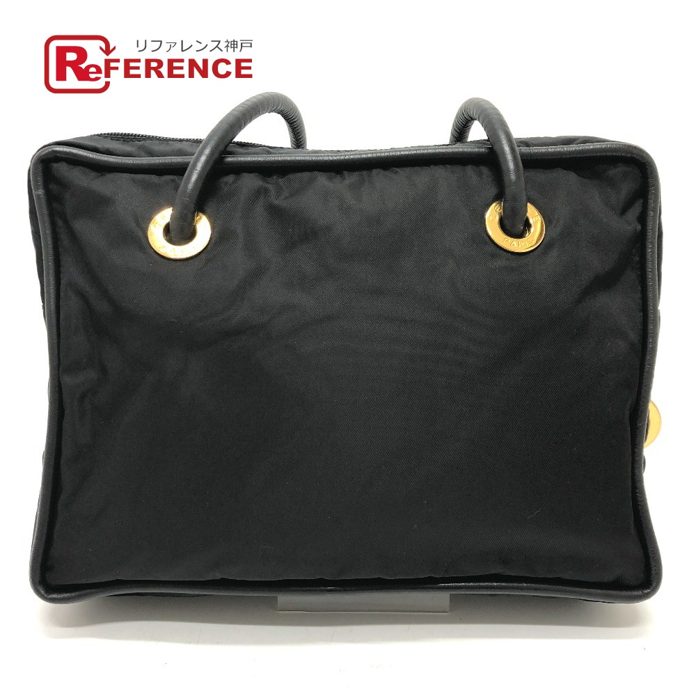 セリーヌ★ハンドバッグ★ナイロン×レザー★黒系★美品 CELINE - セリーヌ CELINE ハンドバッグ バッグ レザー