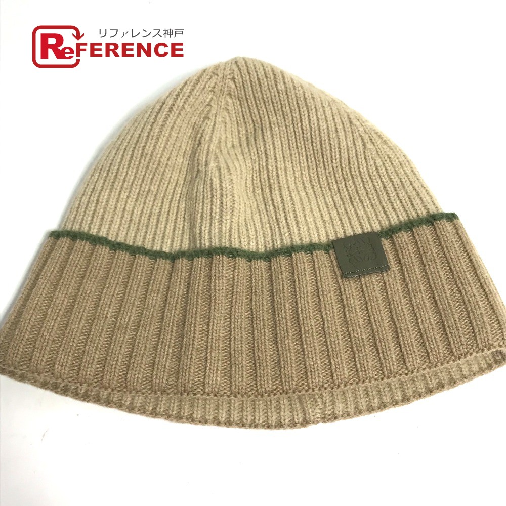 ロエベ　現行商品　キャップ LOEWE ロエベ ニット帽 F540257X23 メンズ ロゴ刺繍 ニット