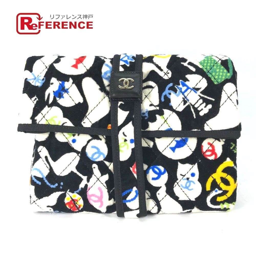 CHANEL シャネル  毛の荒物柄 オムツ取り替えっこ引っ敷き 御襁褓替え腰掛け もの言う花 BABY 乳飲み子 引っ敷き 雑貨 綿織物  キッズ 黒いこと 【中古】