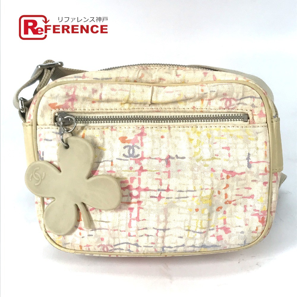 Chanel ココマーク ポケット カシミヤ100％ マフラー バイカラー ブラック×ホワイト (207713 main image 0