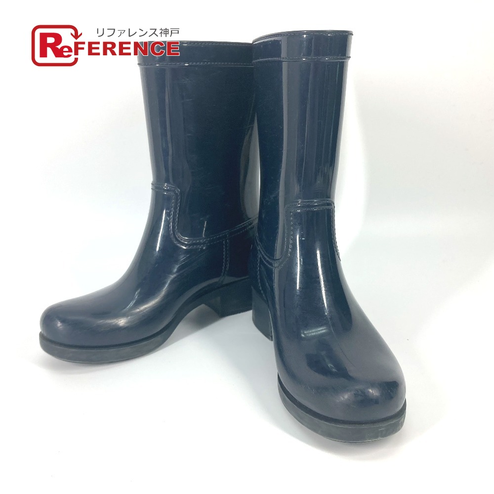 prada　プラダ　レインブーツ　24cm　ネイビー prada プラダ レインブーツ 24cm ネイビー