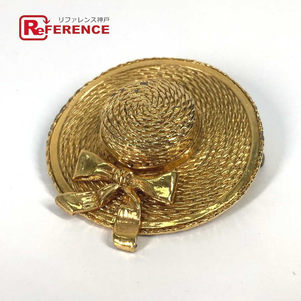 楽天市場】シャネル CHANEL ブローチ 麦わら帽子モチーフ ゴールド