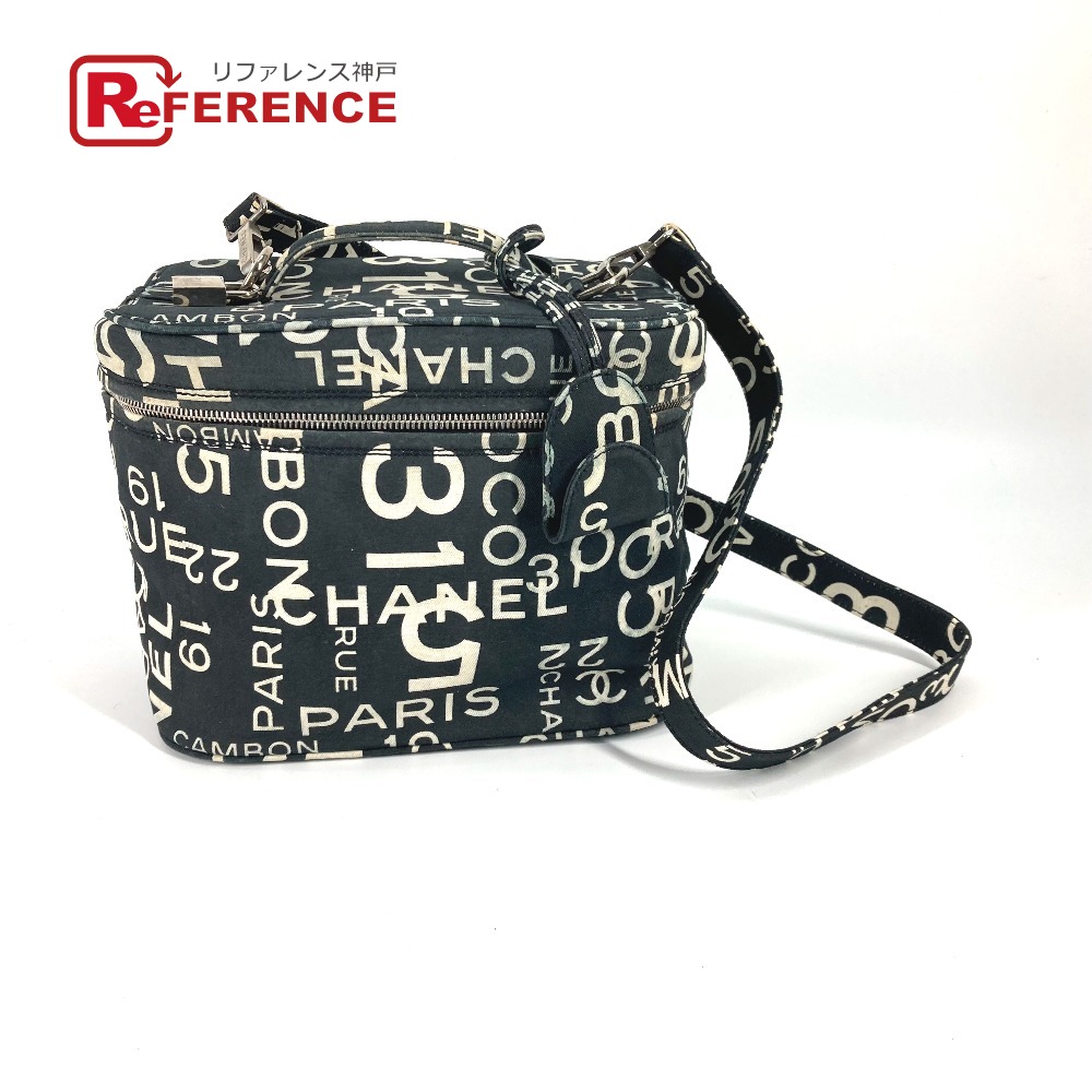 CHANEL シャネル バイシーライン バニティバッグ 2WAY ショルダーバッグ カバン 肩掛け ハンドバッグ キャンバス レディース ブラック 【中古】