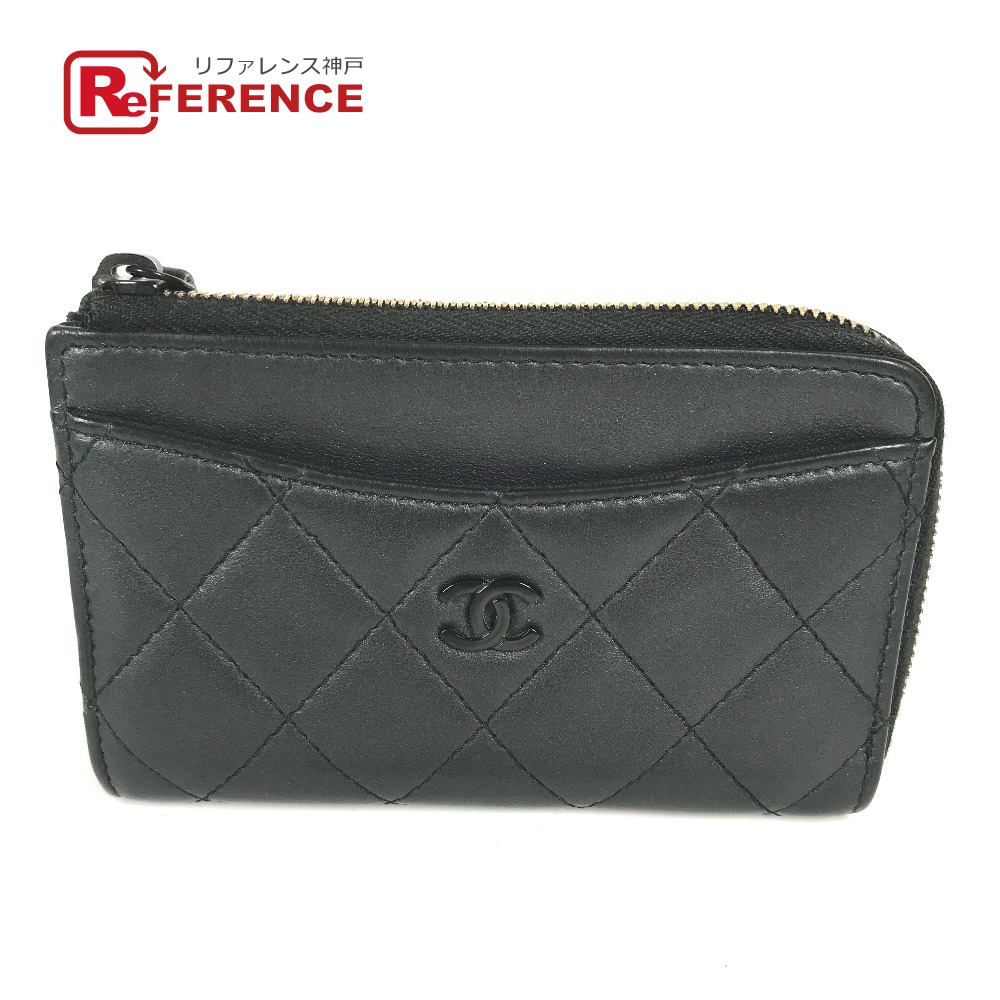 【CHANEL】　名刺ケース　ブラック　正規品 CHANEL シャネル ワイルドステッチ 名刺入れ カードケース