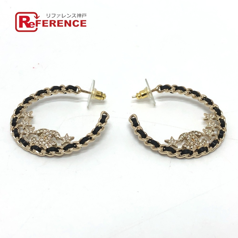 楽天市場】シャネル CHANEL ピアス クリップ フープ ココ