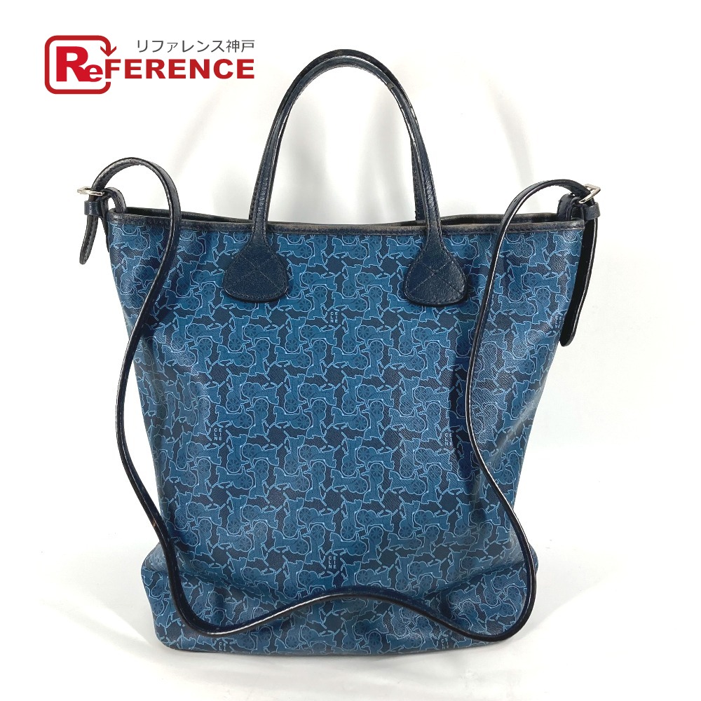 CELINE セリーヌ オールド サルキー トートバッグ 2WAY カバン 斜め掛け ショルダーバッグ レザー/PVC レディース ブルー 【中古】 13,838円