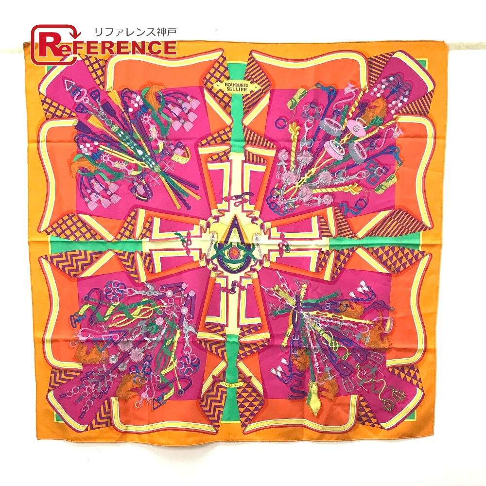 楽天市場】HERMES エルメス BOUQUETS SELLIER 鞍職人の花束 スカーフ