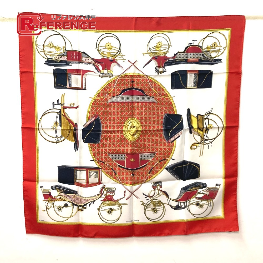 楽天市場】HERMES エルメス カレ90 スカーフ Les Voitures