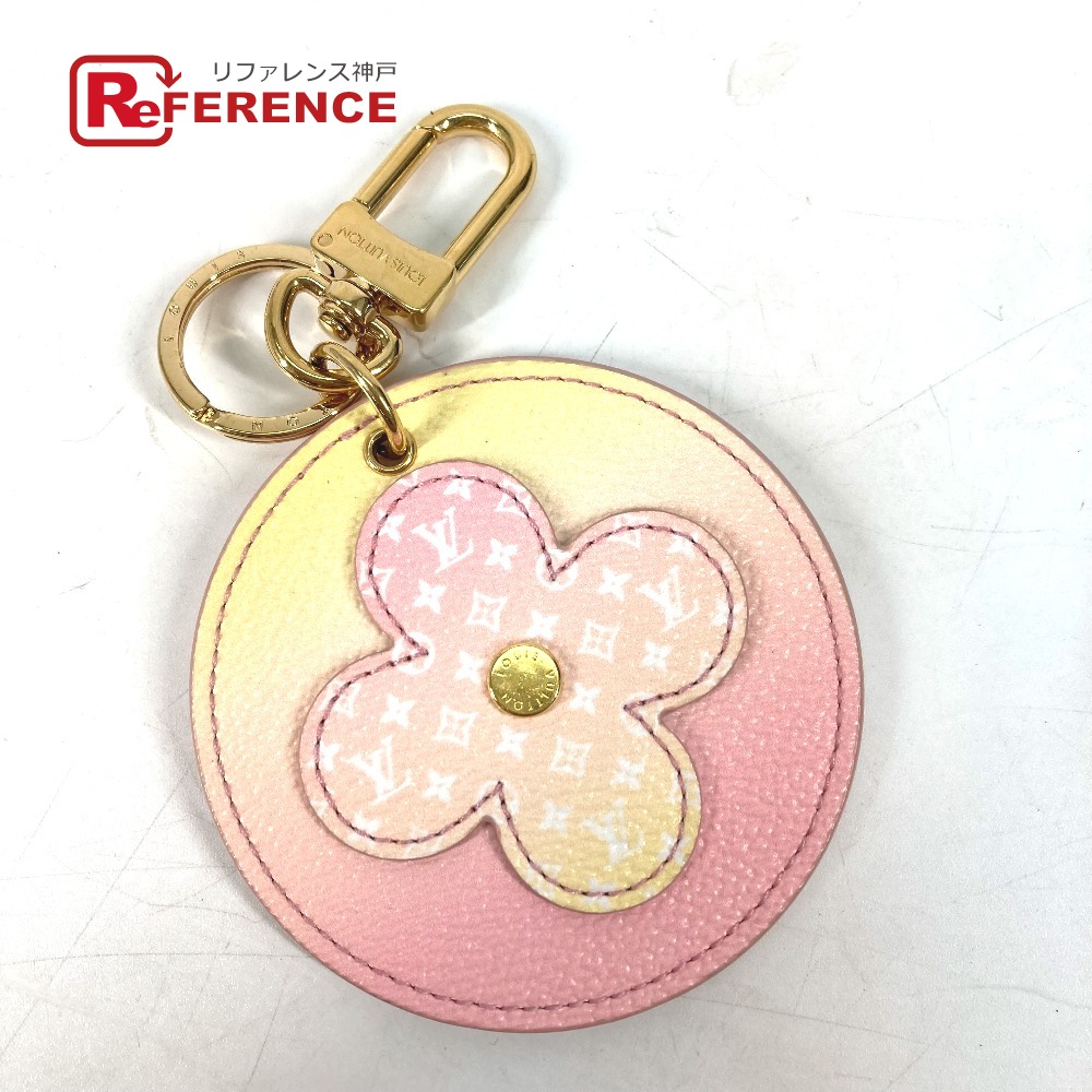 美品 ルイヴィトン ポルトクレ・ベリー モノグラム フラワーキーホルダー ピンク 156393-22488-17-1w.jpg