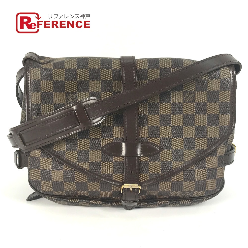 LOUIS VUITTON ルイヴィトン N48081 ダミエ ソミュール30 斜め掛け カバン バッグ ショルダーバッグ ダミエキャンバス レディース エベヌ ブラウン 【中古】