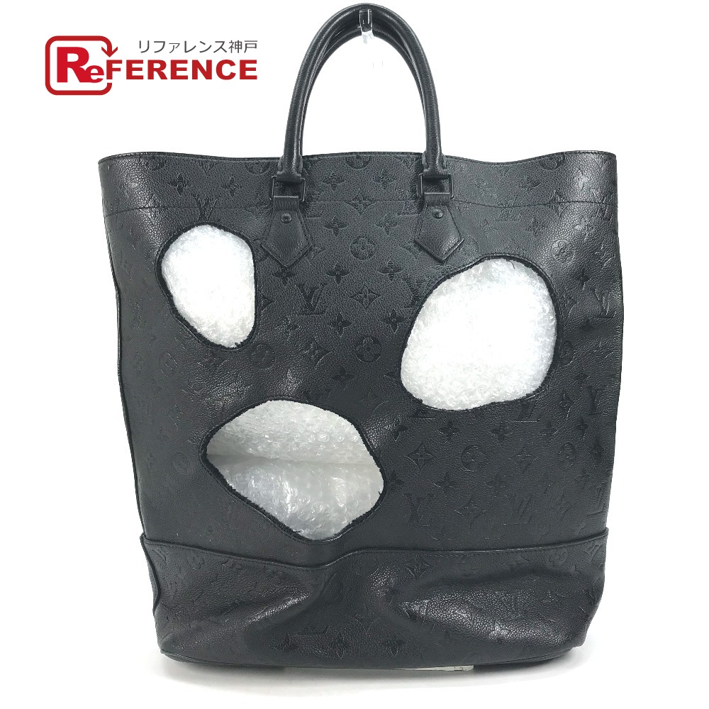 LOUIS VUITTON ルイヴィトン  M45887 川久保玲共同研究  モノグラム・アン工業プラント ウィズ・ホールズ PM 袋 ショルダーバッグ コムデ給仕 トートバッグ モノグラムアンプラントレザー  メンズ ノワール 黒いこと 【中古】