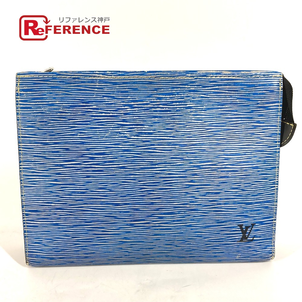 LOUIS VUITTON ルイヴィトン  M54654 エピデニム ポッシュ トワレ 御徒面子 嚢 合切袋 二つ目御徒面子 エピレザー  メンズ 青み 【中古】