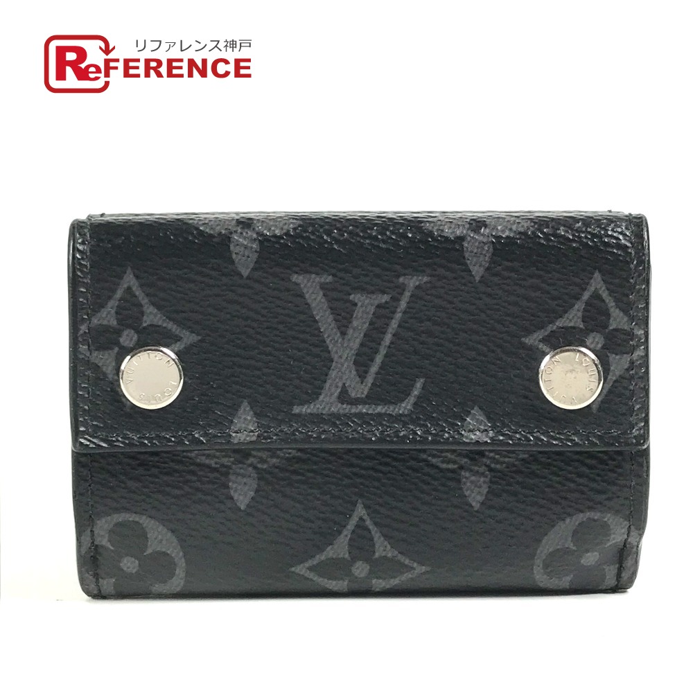 LOUIS VUITTON ルイヴィトン  M67630 モノグラムエクリプス 大きな進歩 パウダーコンパクト コンパクトウォレット 3つ折り札入れ モノグラムエクリプスキャンバス  メンズ 黒いこと 【中古】 バッグ・小物・ブランド雑貨-メンズ財布-財布・ケース