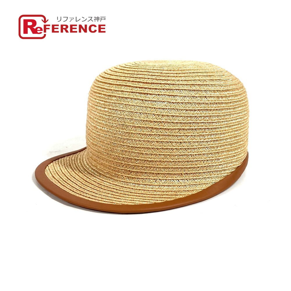 楽天市場】HERMES エルメス キャスケット ストローキャップ 麦わら帽子