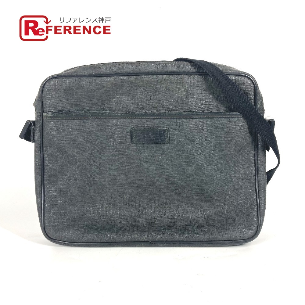 GUCCI グッチ 169933 GGスプリーム 斜め掛け カバン ショルダーバッグ GGスプリームキャンバス /レザー メンズ ブラック 【中古】｜ブランドショップ　リファレンス 15,675円
