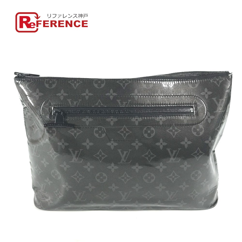 LOUIS VUITTON ルイヴィトン M63373 モノグラムエクリプスグレーズ 日本 東京 新宿伊勢丹限定 ポシェット・コスモス カバン ポーチ クラッチバッグ ビニール /レザー メンズ ブラック 【中古】