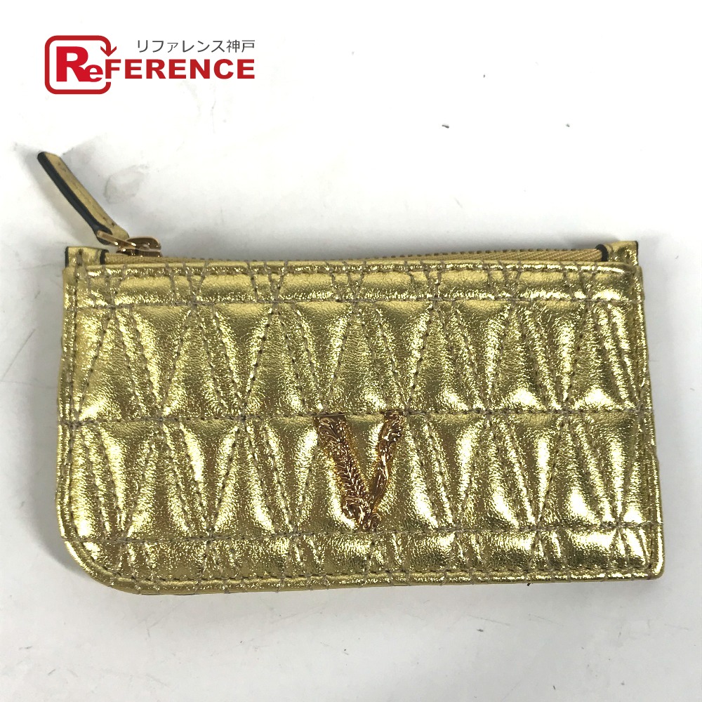 Versace ヴェルサーチ　黒レザーコインケース ゴールドメダリオン 楽天市場】ヴェルサーチ カードケース コインケース メンズ
