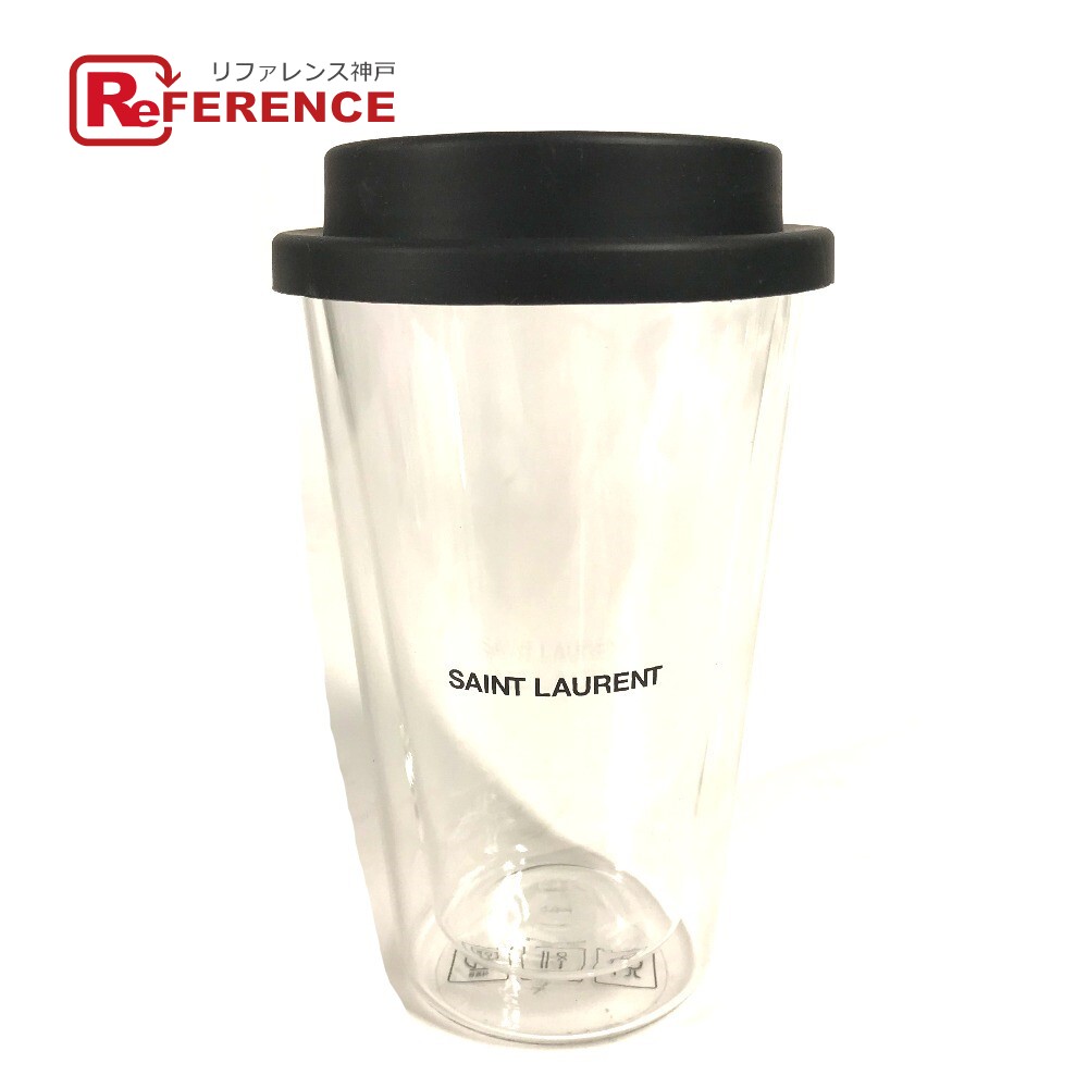 SAINT LAURENT PARIS サンローランパリ  692534 水飲み 優勝杯 蓋付き添い人 食器 室内装飾 ロゴタイプ タンプラー 瀬戸もの  メンズ 読みやすい 未当て嵌める 【中古】