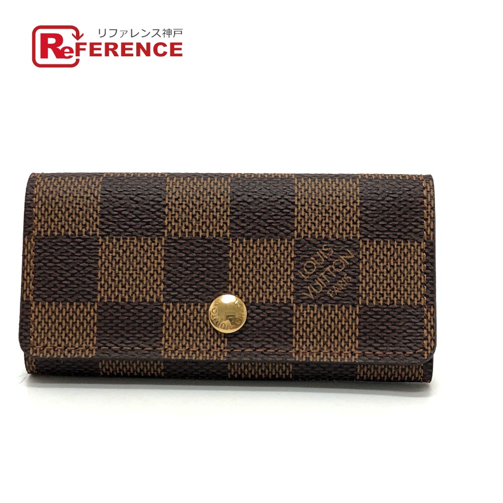 LOUIS VUITTON ルイヴィトン Ｎ62631 ミュルティクレ 4 4連キーケース キーケース 鍵入れ キーケース ダミエキャンバス レディース ブラウン 【中古】