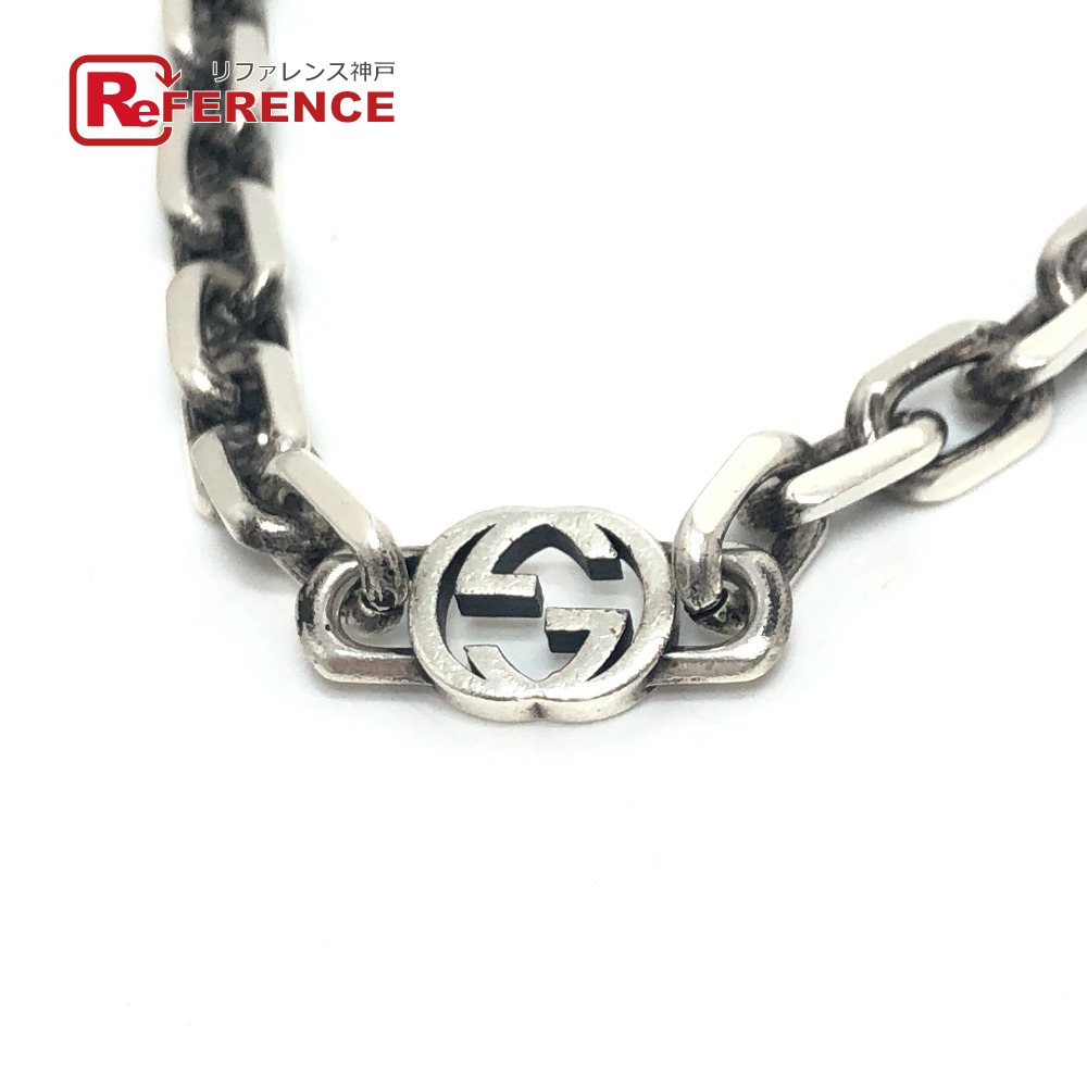 ★送料込★GUCCI エナメル チェーンネックレス ユニセックス ☆男女兼用☆GUCCI シルバー タグ ネックレス ブラック エナメル