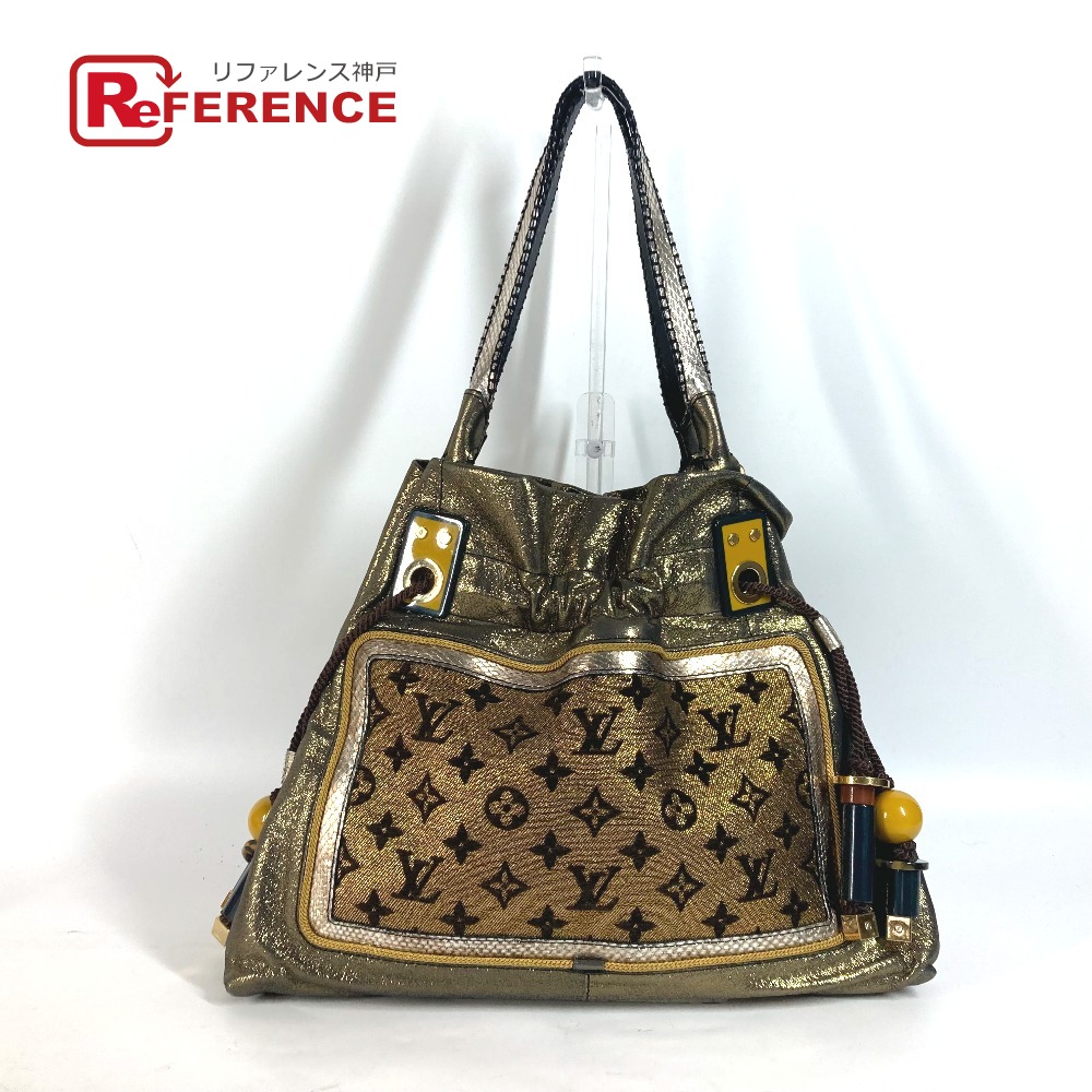 LOUIS VUITTON ルイヴィトン M97012 クルーズライン モノグラム サンバード カバン 肩掛け ショルダーバッグ レザー /パイソン レディース ゴールド 【中古】