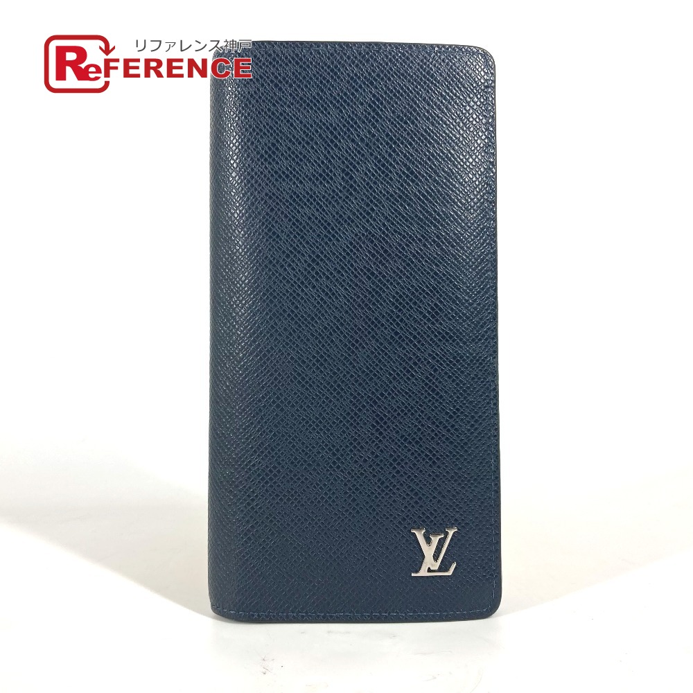 美品 ルイヴィトン タイガ ポルトフォイユ ブラザ ネイビー系 財布 二つ折り LOUIS VUITTON ルイヴィトン 財布 メンズ ポルトフォイユブラザ