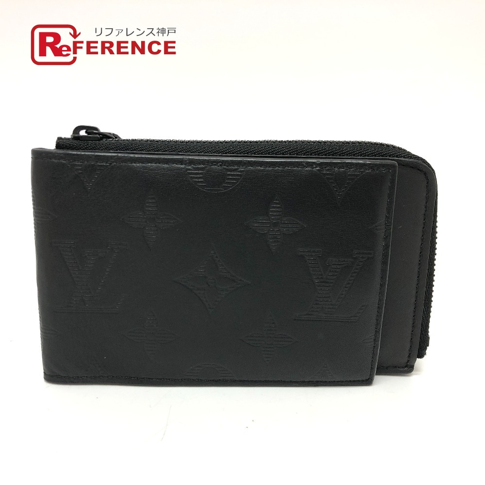 LOUIS VUITTON ルイヴィトン  M81526 モノグラム 影ぼうし 変わり種 紙入れ ウォレット 歌留多入れもの 御釣り入れ コインケース モノグラムシャドウレザー  メンズ ノワール 黒いこと 【中古】