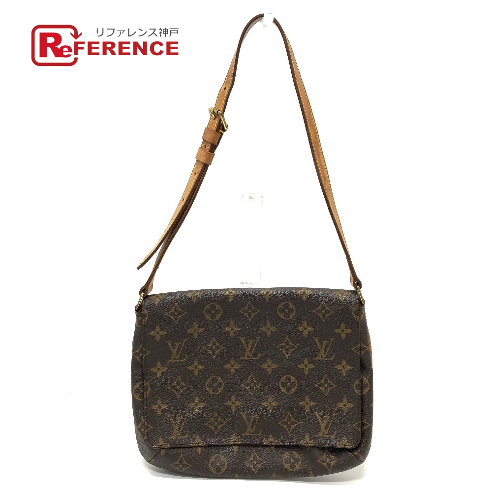 LOUIS VUITTON ルイヴィトン M51257 モノグラム ミュゼットタンゴ ショート 肩掛け ワンショルダー フラップ ショルダーバッグ モノグラムキャンバス レディース ブラウン 【中古】