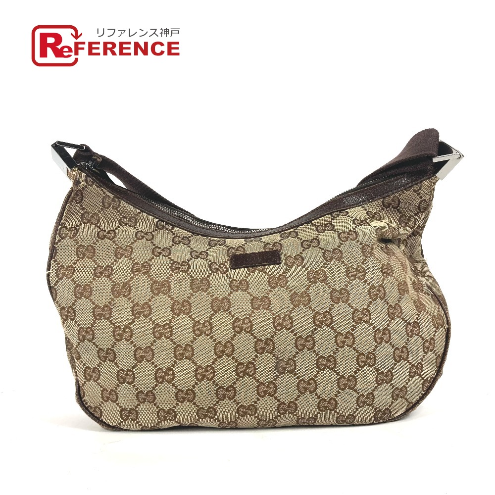 GUCCI グッチ 122790 GG カバン ポシェット 斜め掛け ショルダーバッグ GGキャンバス/レザー ユニセックス ベージュ 【中古】