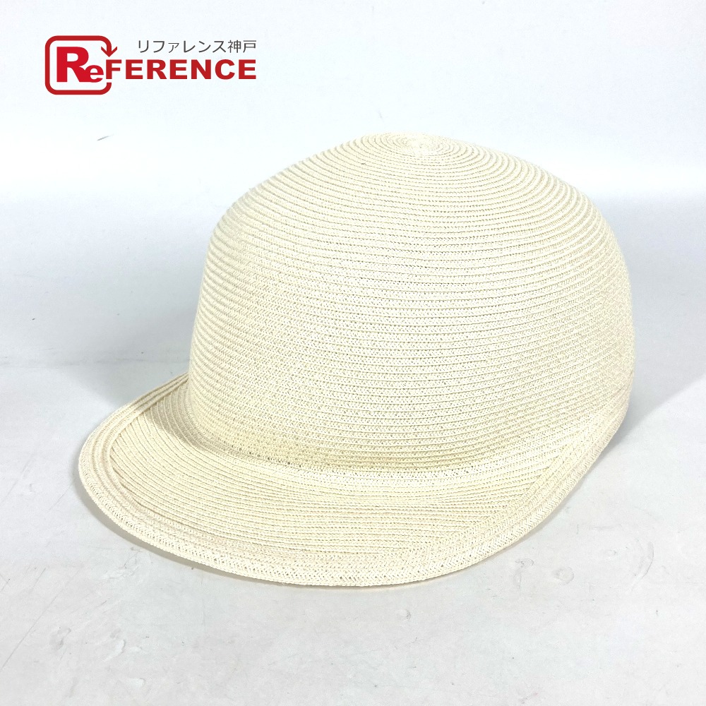 【美品】HERMES リネン100% キャップ レディース Hロゴ刺繍 57 プロギア ゴルフクラブ-【美品】HERMES リネン100% キャップ