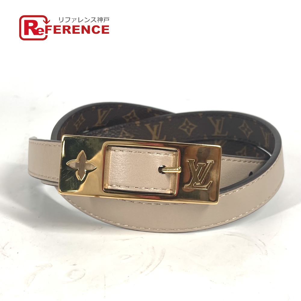 LOUIS VUITTON ルイヴィトン M8370Y モノグラム ベルト・LV デュオ 18MM リバーシブル アクセサリー 細ベルト ズボン用ベルト ベルト モノグラムキャンバス /レザー レディース ブラウン 新品同様 【中古】｜ブランドショップ　リファレンス 34,320円