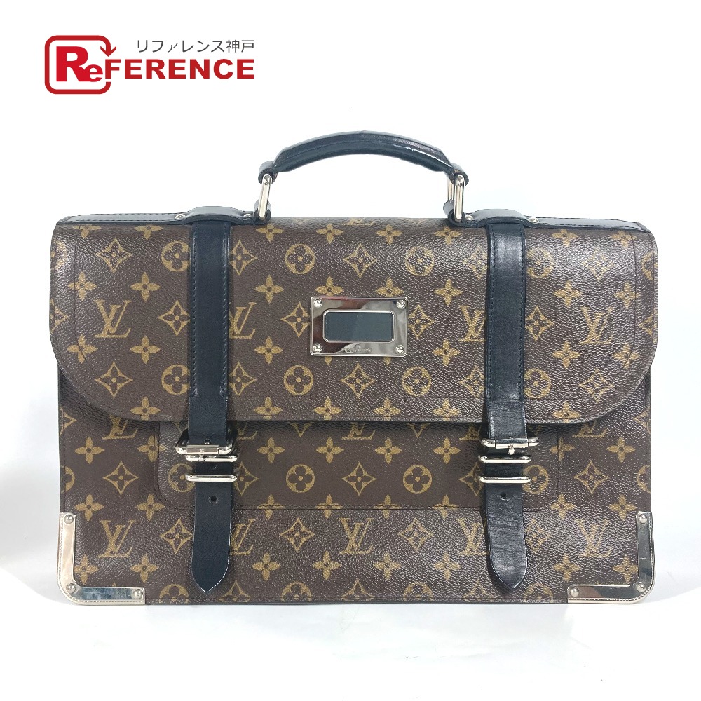 LOUIS VUITTON ルイヴィトン   M92292  モノグラムマカサー ラリー ブリーフ容れもの 書きもの御徒面子 トートバッグ 袋 商行為御徒面子 モノグラム帆布  メンズ 赤銅色 【中古】