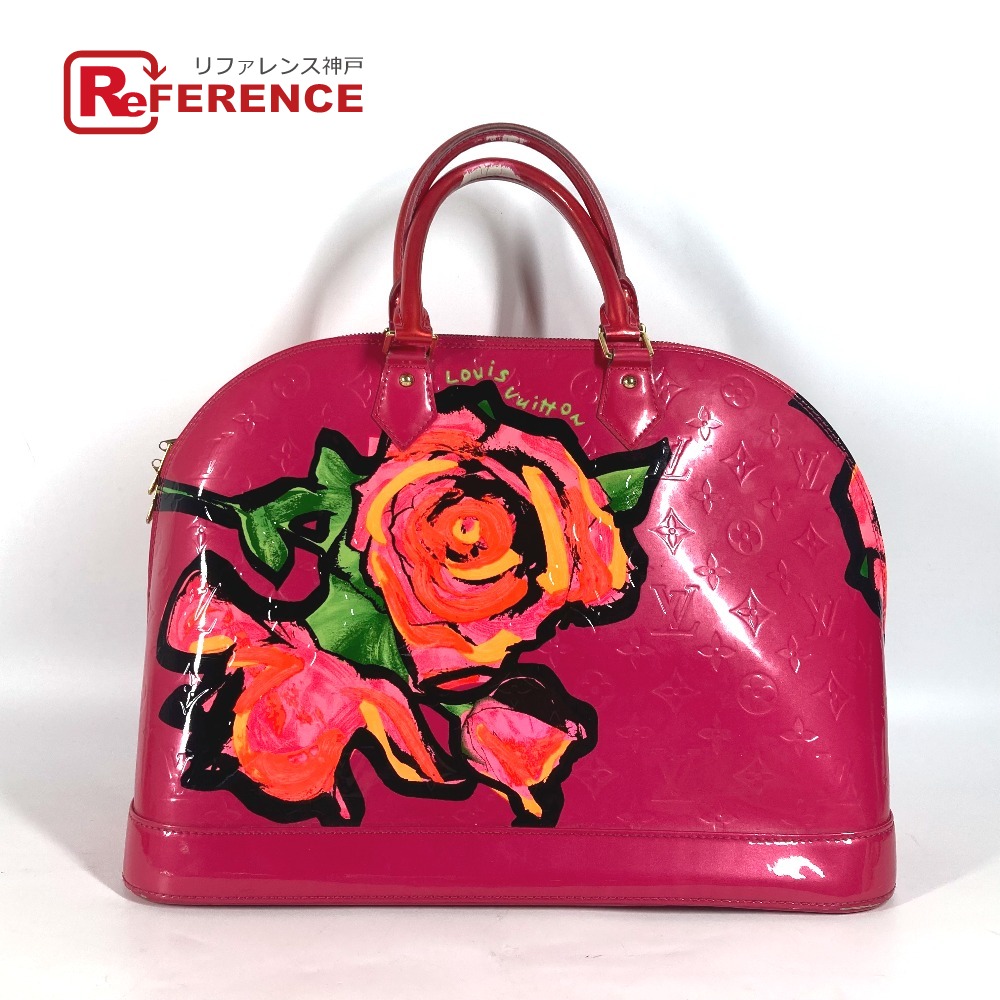 LOUIS VUITTON ルイヴィトン  M93686 ヴェルニ サクラ色 ローズ スティーブンスプルース アルマ MM 鞄 トートバッグ ハンドバック 専売特許なめし革  レディース サクラ色受けが良い(サクラ色) サクラ色 【中古】