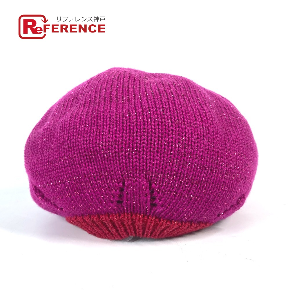 miumiu ビーニー　ロゴ　ニット帽　ピンク 極美品♡miumiu ミュウミュウ ビーニー ニット帽 MIUロゴ ピンク