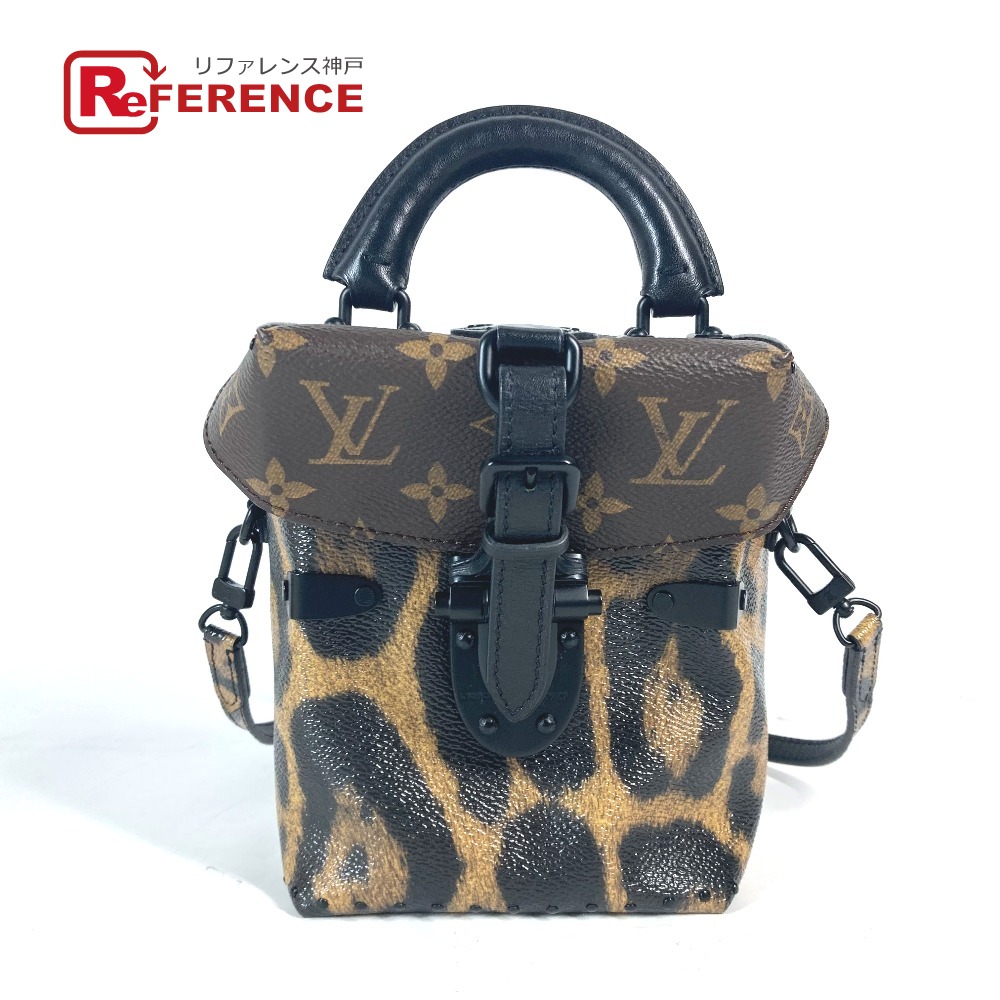 LOUIS VUITTON ルイヴィトン  M43001 モノグラムリバース レオパード 写真機ボックス席 2WAY御徒面子 ショルダーバッグ バニティバッグ バニティバッグ 帆布  レディース 赤銅色 【中古】