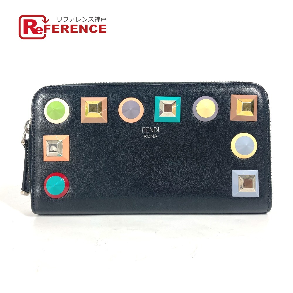 FENDI スタッズ付き長財布 FENDI フェンディ レザースタッズ付き 長財布 ウォレット - メルカリ