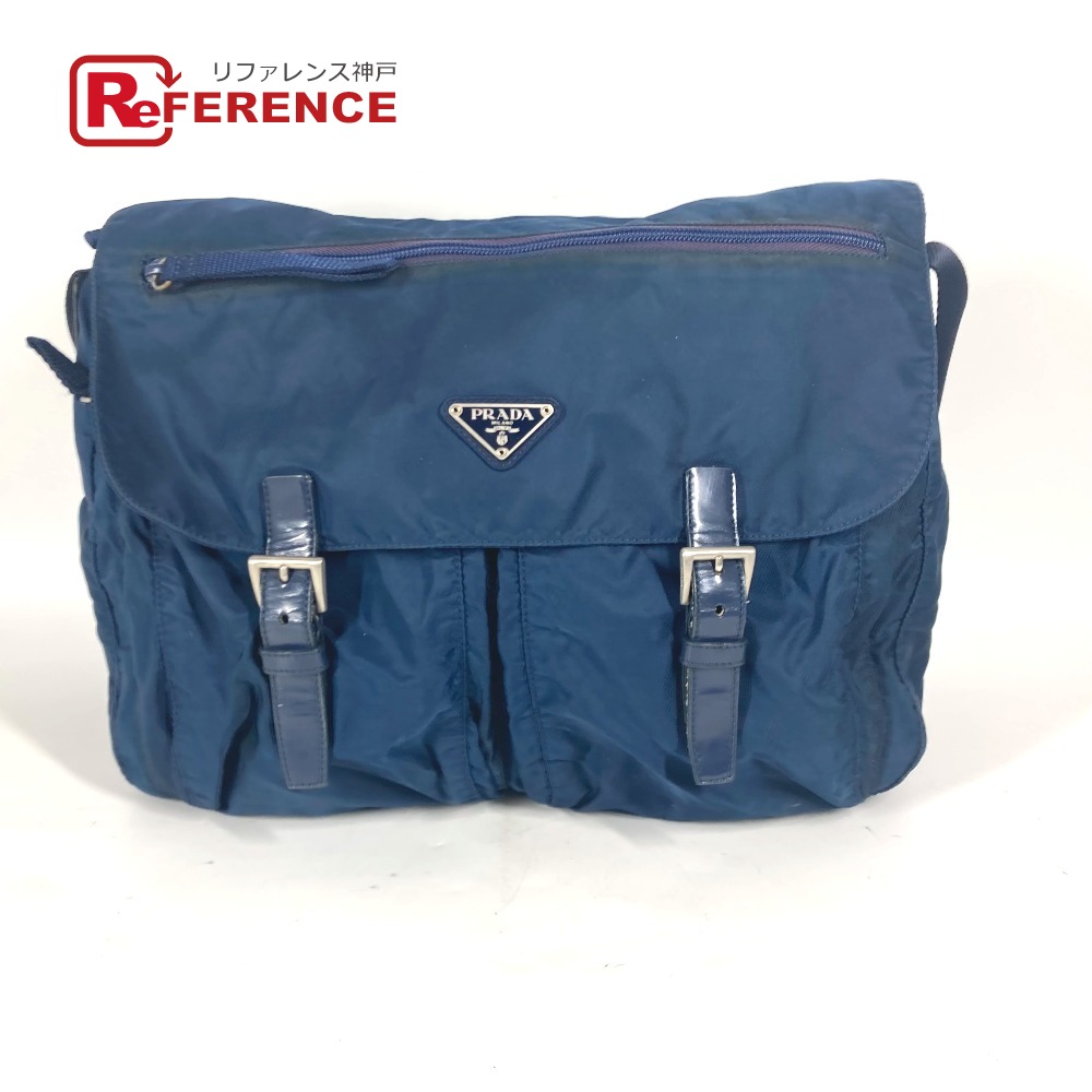 【美品】プラダ ショルダーバッグ レザー×ナイロン 三角ロゴ 緑 ギャラ付 美品 PRADA プラダ ワンショルダーバッグ 肩掛け ギャランティー