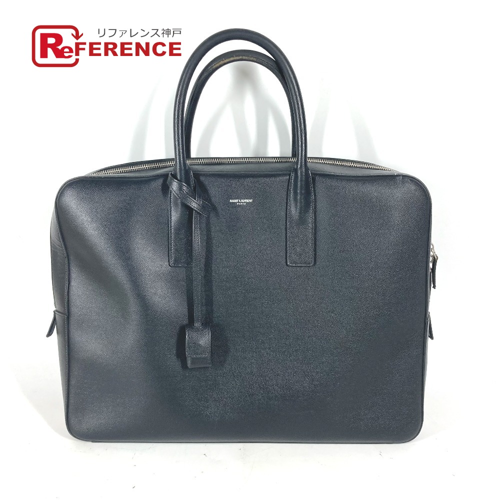 A4可 美品 Yves saint Laurent レザー ビジネスバッグ 黒 SAINT LAURENT - 美品 Vintage イヴサンローラン Yves Saint