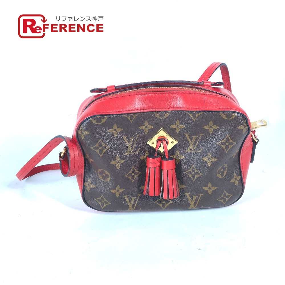 LOUIS VUITTON ルイヴィトン M43556 モノグラム サントンジュ カバン 斜め掛け ポシェット 2WAYバッグ ハンドバッグ ショルダーバッグ モノグラムキャンバス レディース コクリコ レッド 【中古】｜ブランドショップ　リファレンス