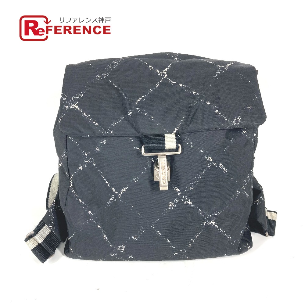 CHANEL シャネル 旧トラベルライン バックパック カバン リュックサック ナイロン レディース ブラック 【中古】