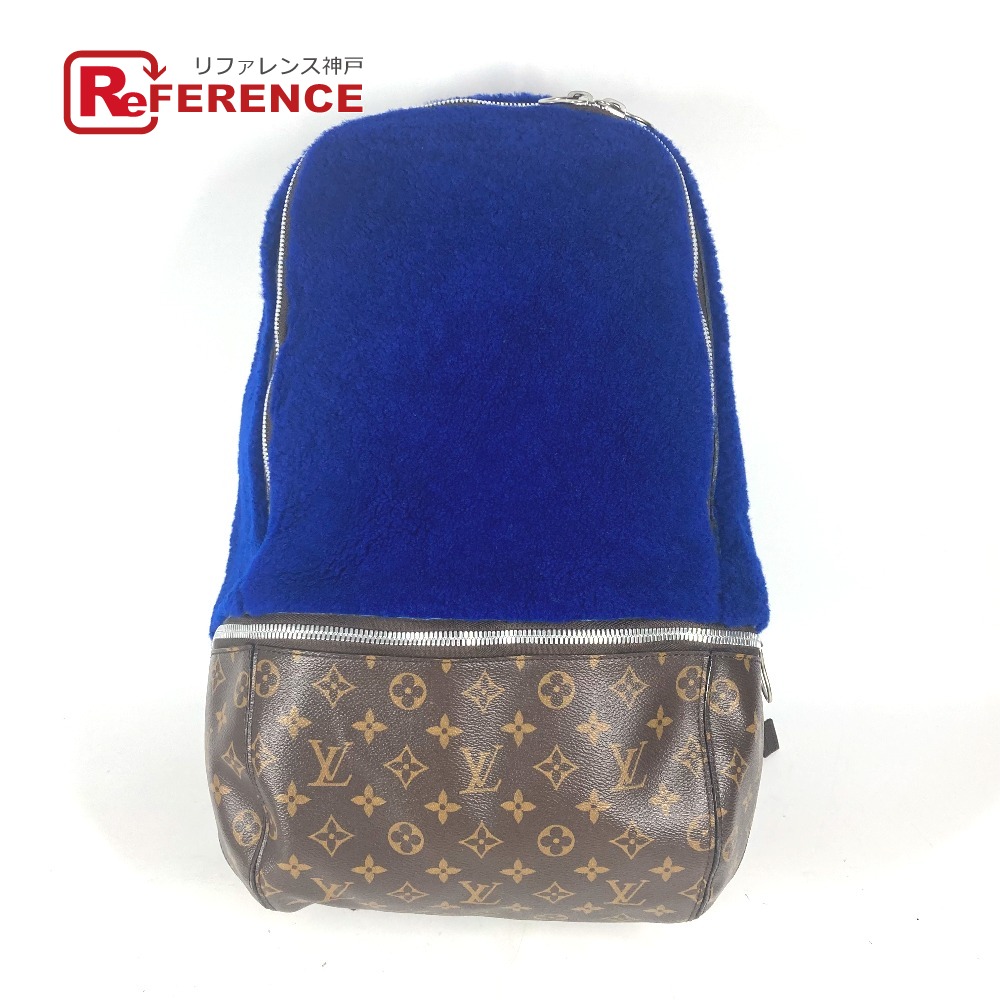 LOUIS VUITTON ルイヴィトン  M40276 モノグラム マークニューソンコラボ セレブレイティング うしろ側容器に並べる  鞄 背嚢 モノグラム帆布 /羊肉 ユニ一発やる 青碧 【中古】