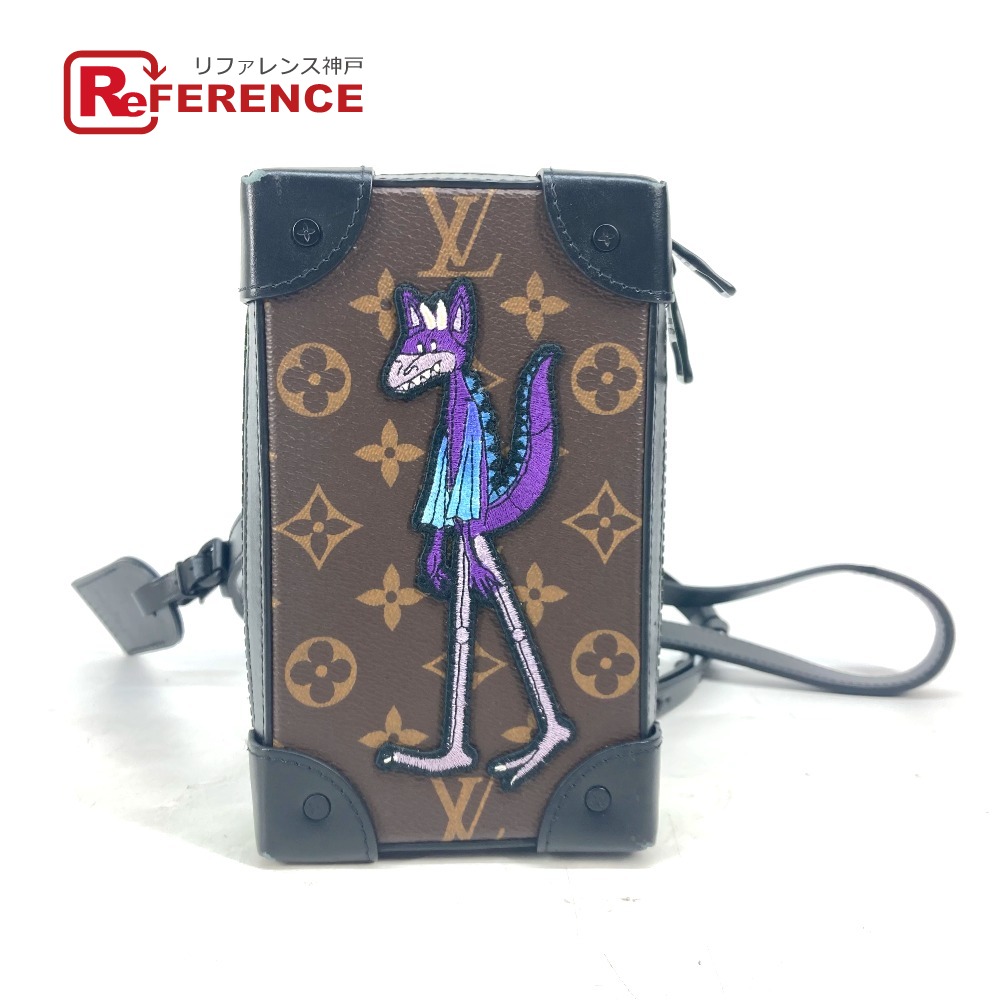 LOUIS VUITTON ルイヴィトン  M80144 モノグラム ソフトトランク・フォーンボックス 袋 ポシェット 曲がった掛け ショルダーバッグ モノグラム帆布  ユニ一発やる 赤銅色 【中古】