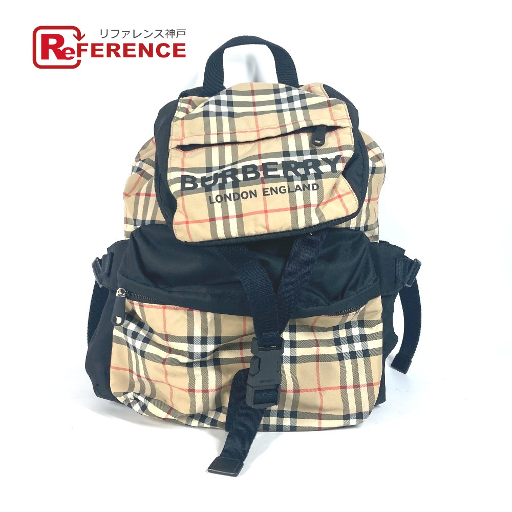 バーバリー　バックパック　リュック　ノバチェック　ホースロゴ　フラップキャンバス バーバリー バックパック リュック ノバチェック ホースロゴ