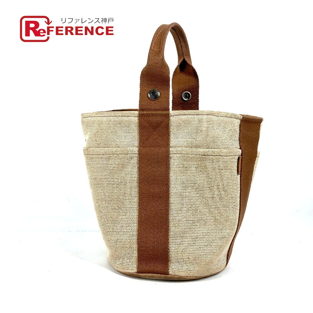 美品　エルメス　HERMES SELLER バケツ型バッグ キャンバス 美品 エルメス HERMES SELLER バケツ型バッグ キャンバス